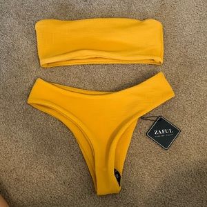 Zaful orange bikini, brand new